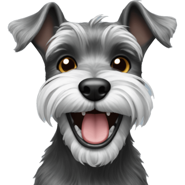 Schnauzer laughing  emoji