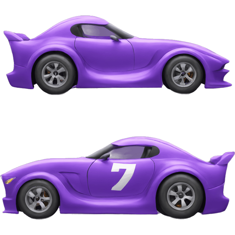 Purple racecar emoji