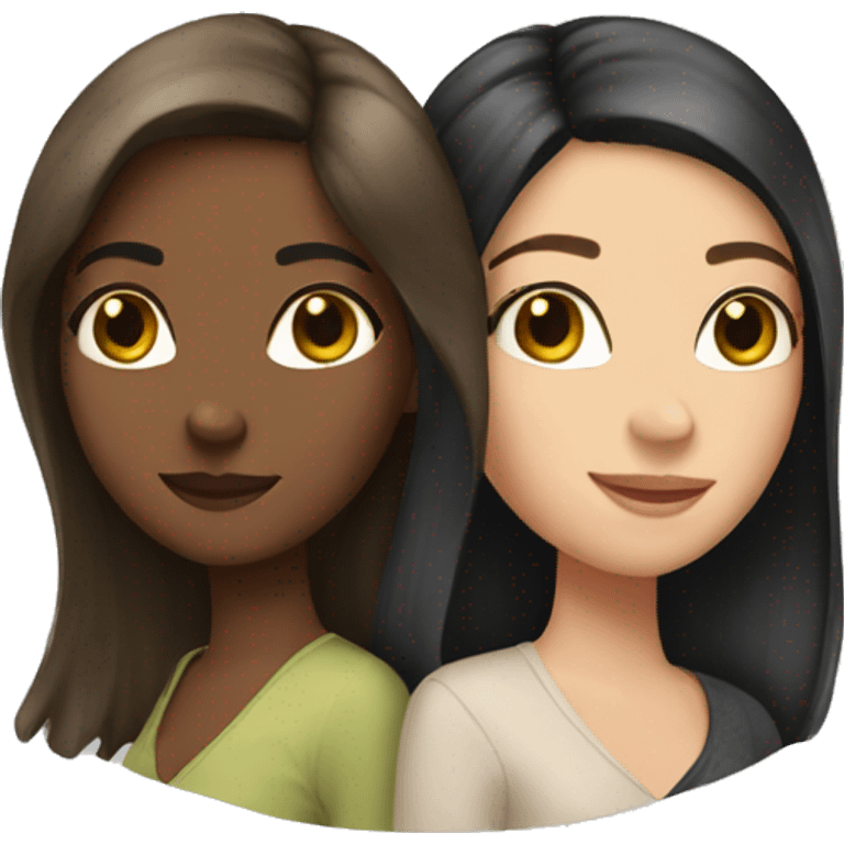 Three girl friends  emoji