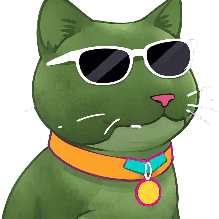 Cat with sunglasses emoji