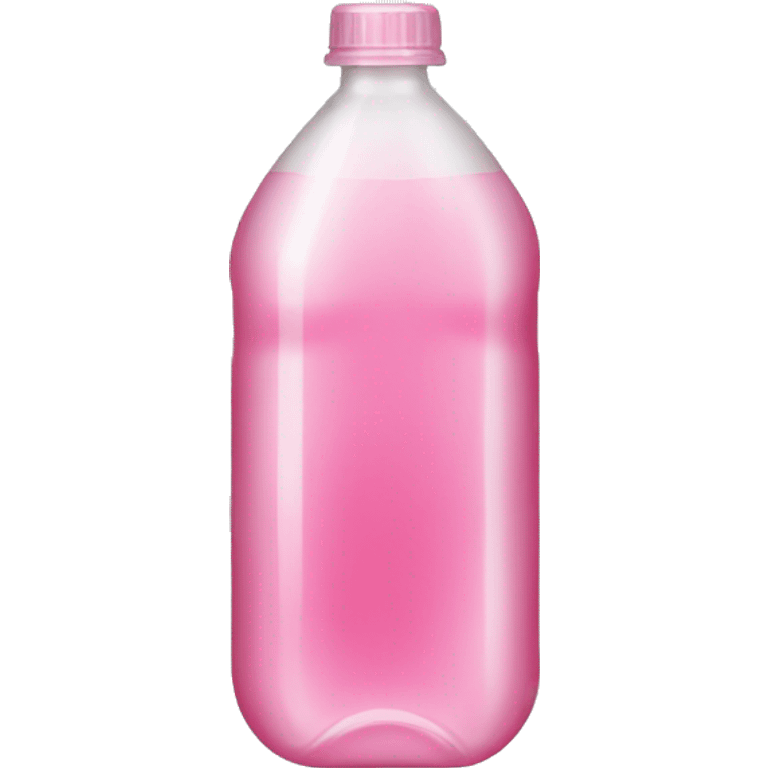 plastic bottle with crystaline pink liquid emoji