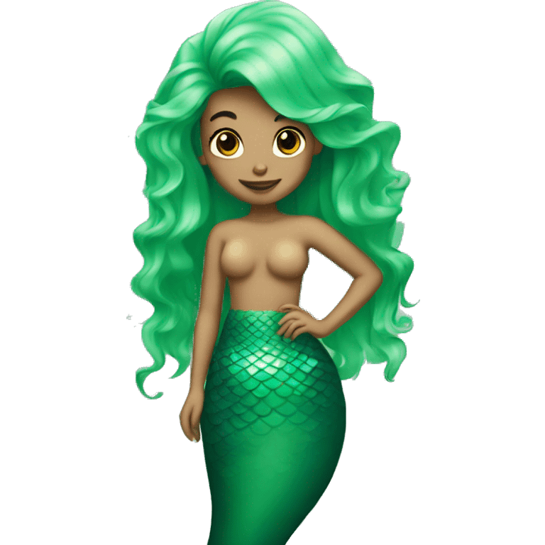 Green hair mermaid emoji