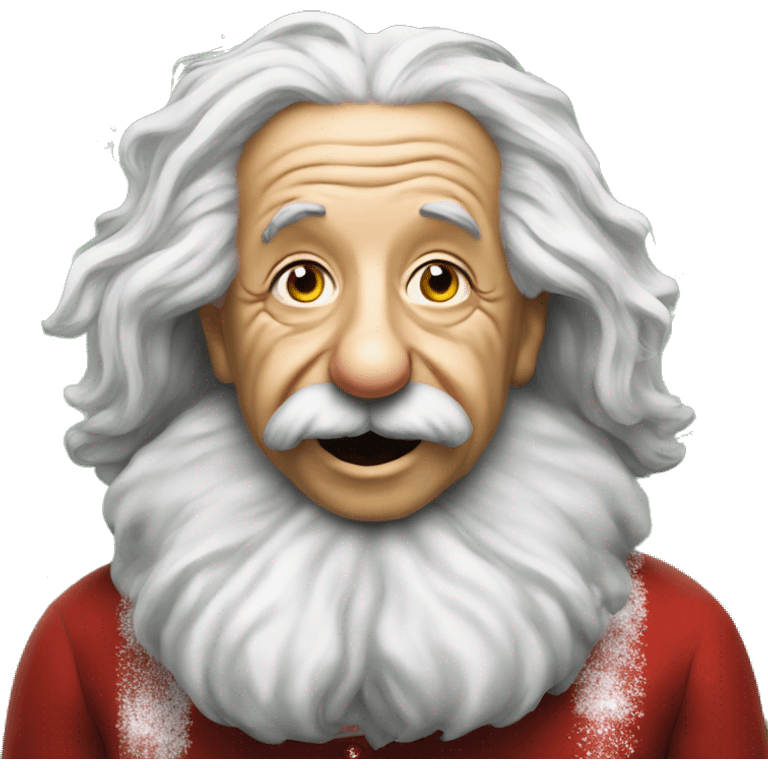 albert einstein as santa claus emoji