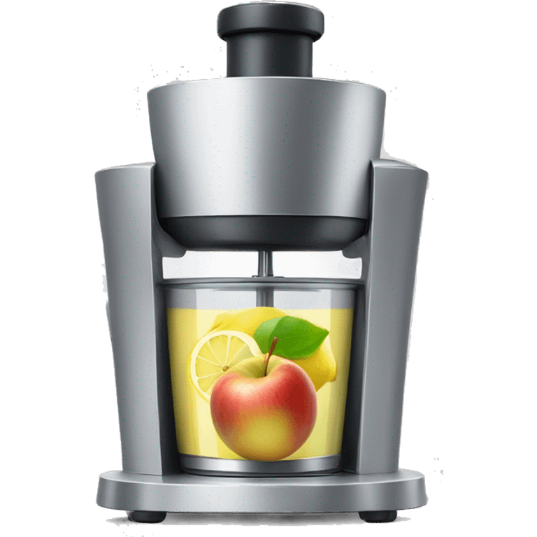 juicer with apples and lemon inside emoji