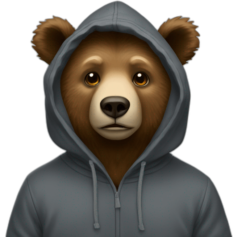 bear wearing hoody emoji