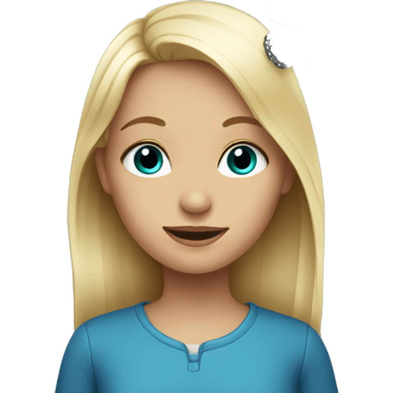 BLOND GIRL WITH BLUE BUTTERFLY emoji