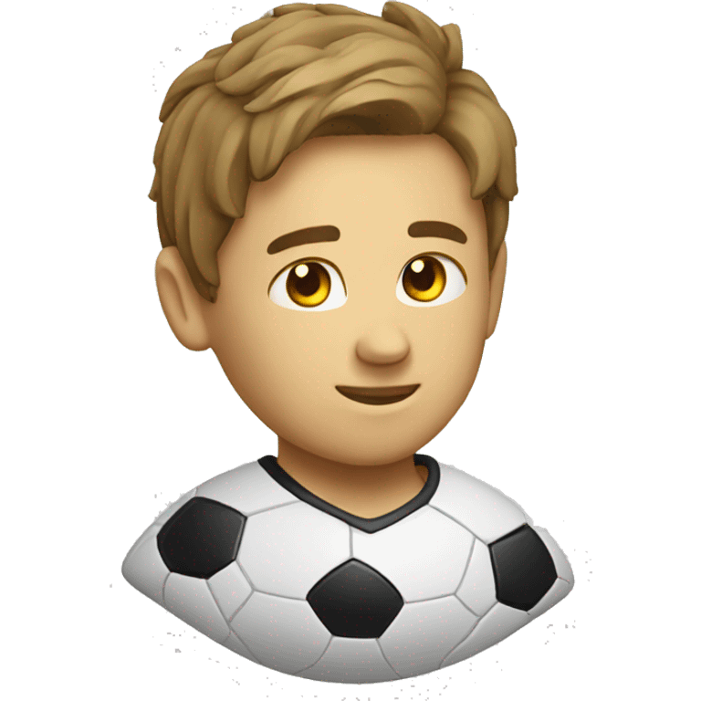 balancing a soccer ball on the neck emoji