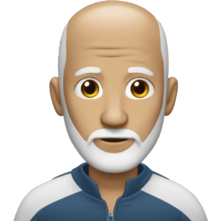 Bold man with white beard, no hair emoji