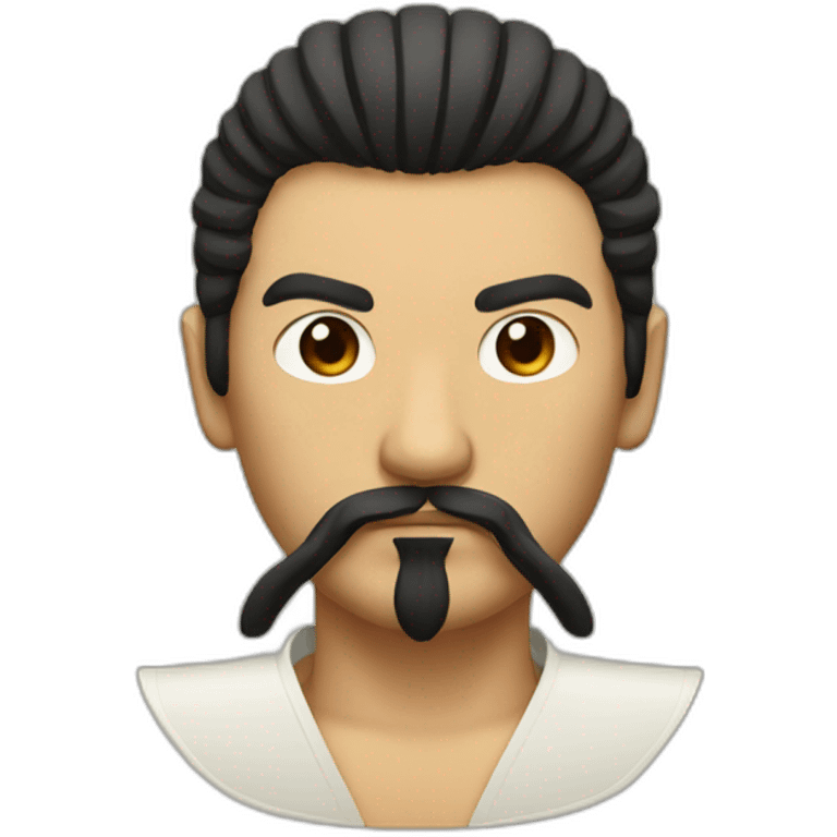 big mustache samurai emoji