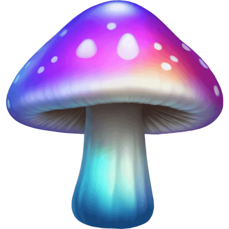 Iridescent mushroom emoji