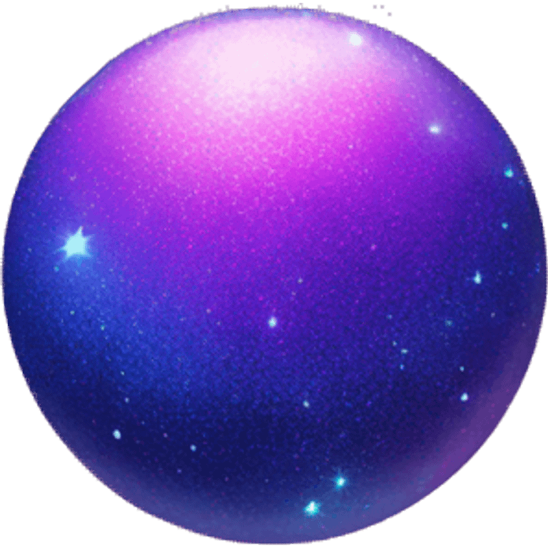 blue purple and pink glitter planet emoji