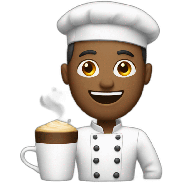 Funny barista emoji