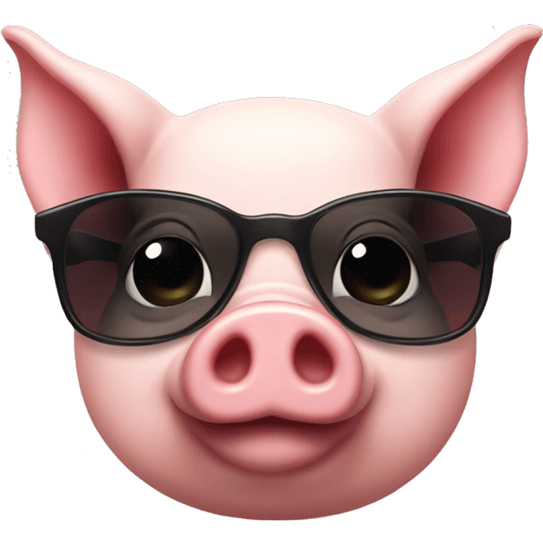 pig withsun with dark glasses a face in love emoji