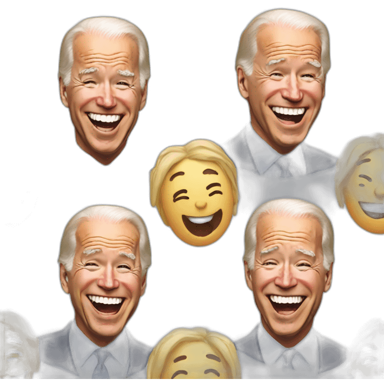 Joe Biden laughing  emoji