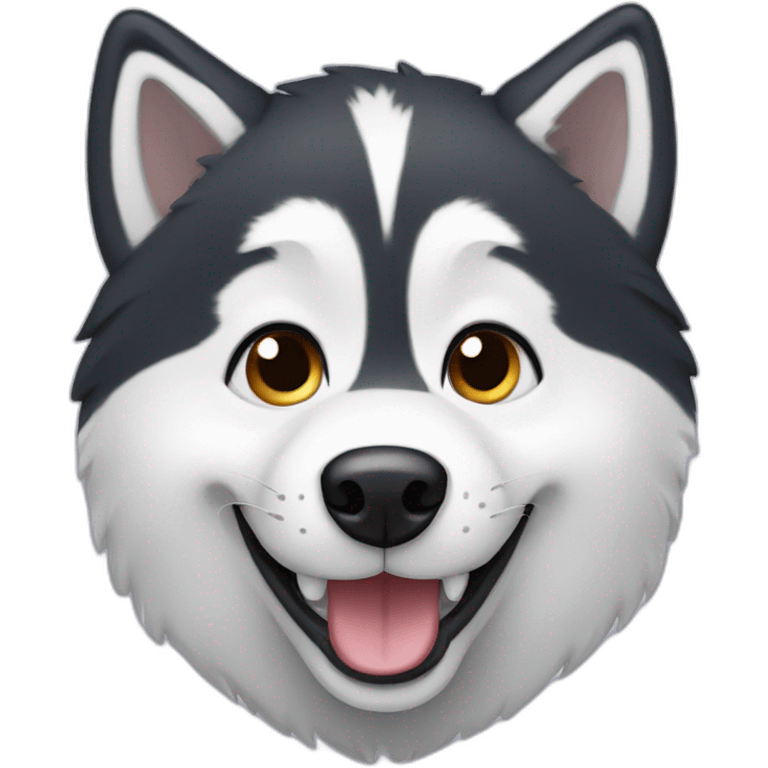 smiling husky face emoji