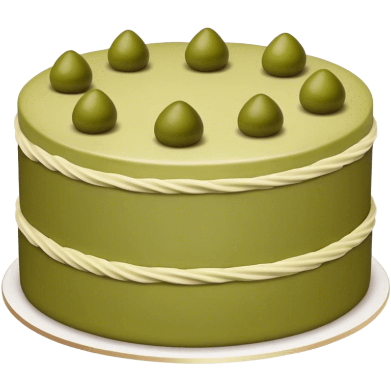 olive color cake emoji