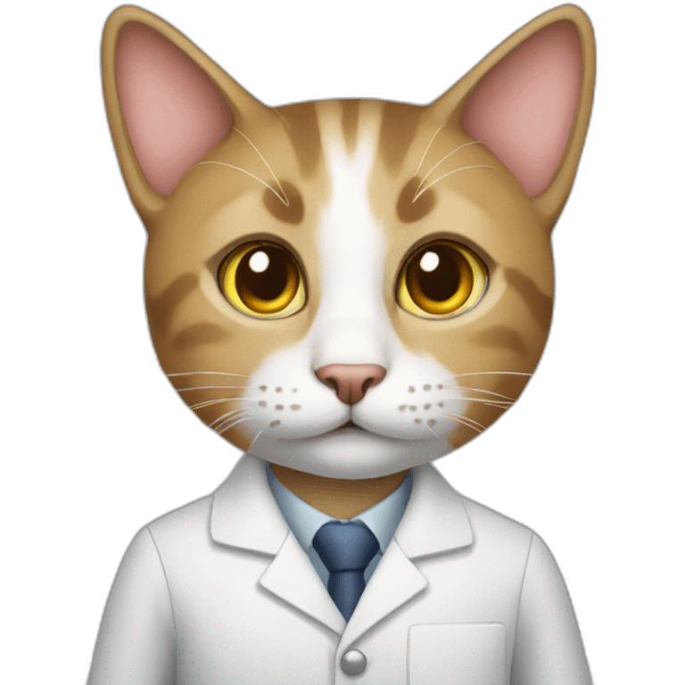 cat in research dress emoji