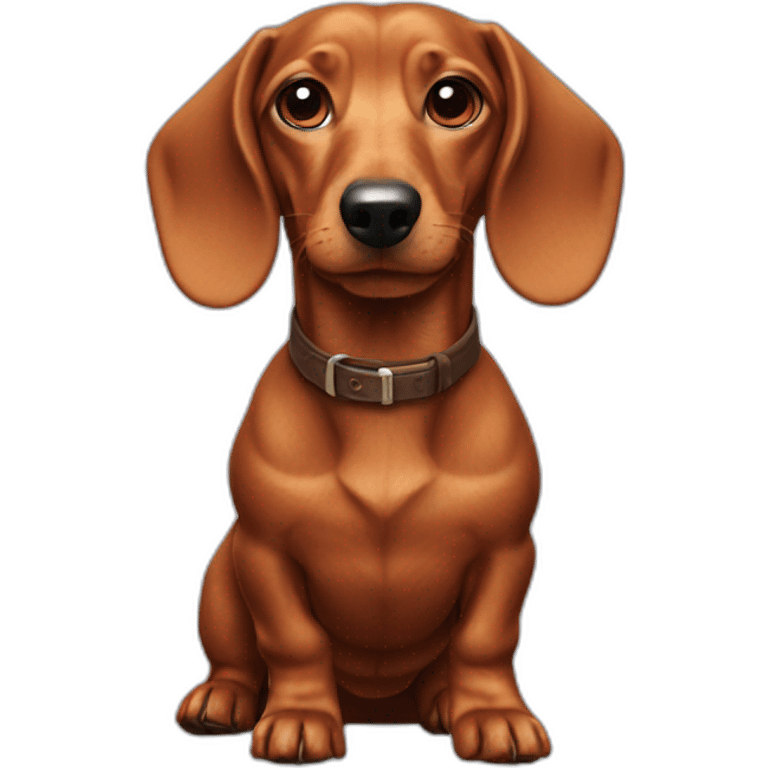 A dachshund shooting skeet emoji