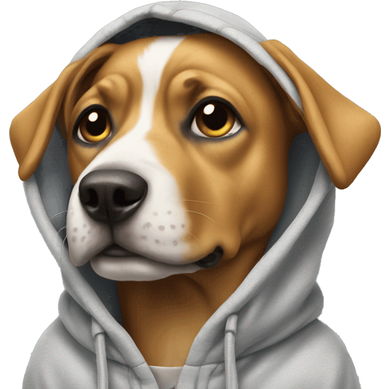 dog wearing a hoodie emoji