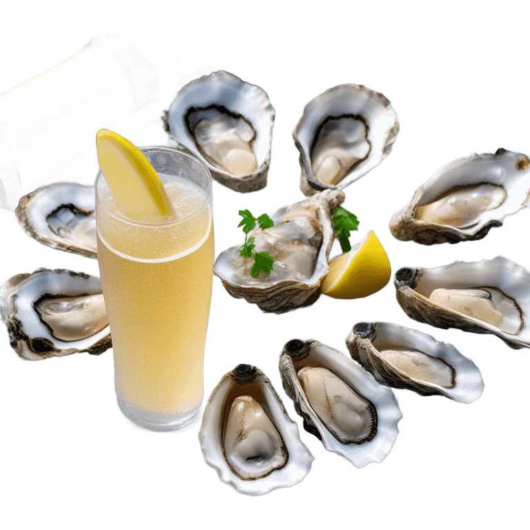 Oyster and champagne emoji