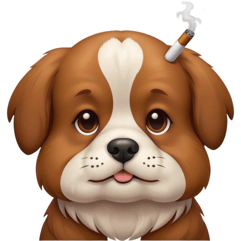 dog smoking emoji