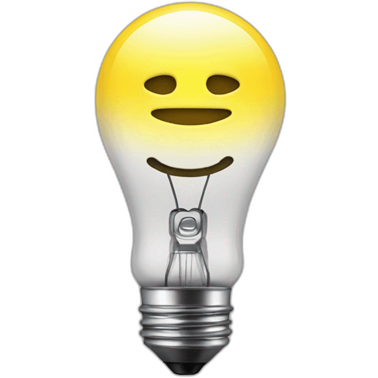 Smiley + light bulb emoji