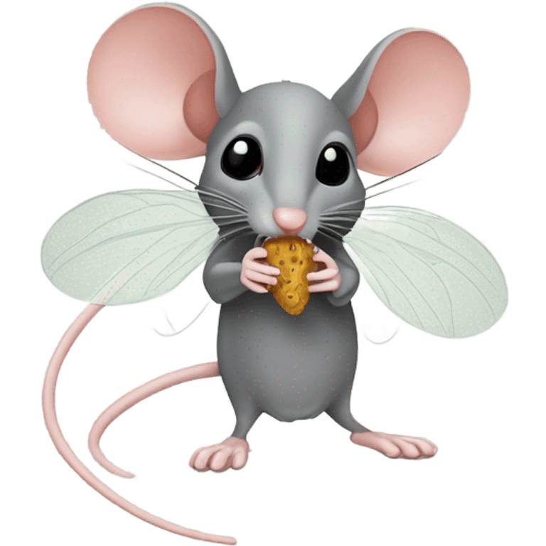 Mouse eating a mosquito  emoji