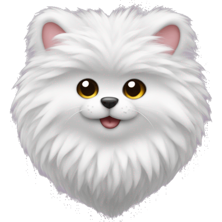 fur white fluffy heart emoji