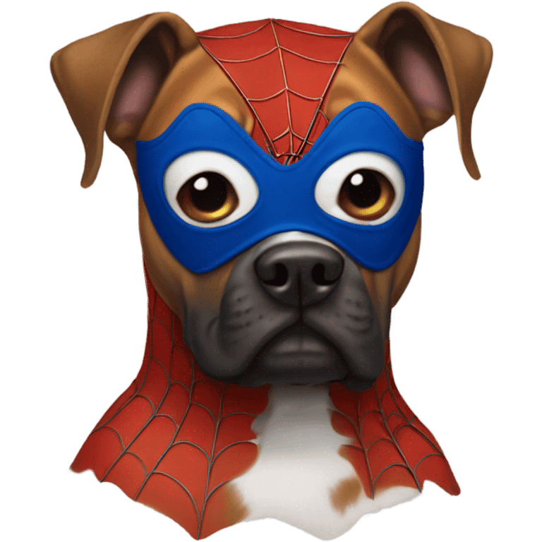 DOG in SPIDER MAN mask emoji