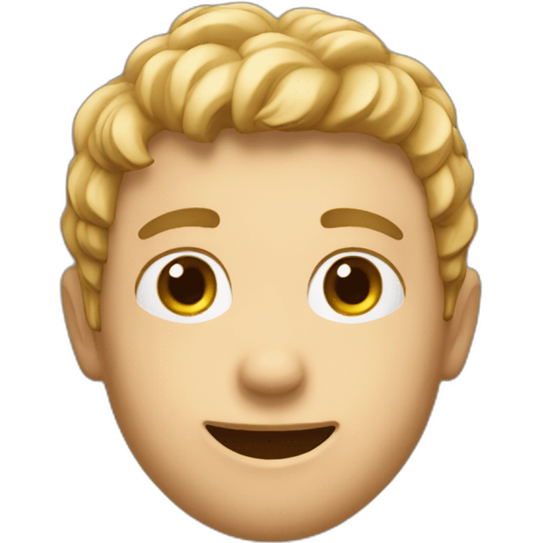 create a 3D Emoji for a boy , just a face to put in website as a logo , without background emoji