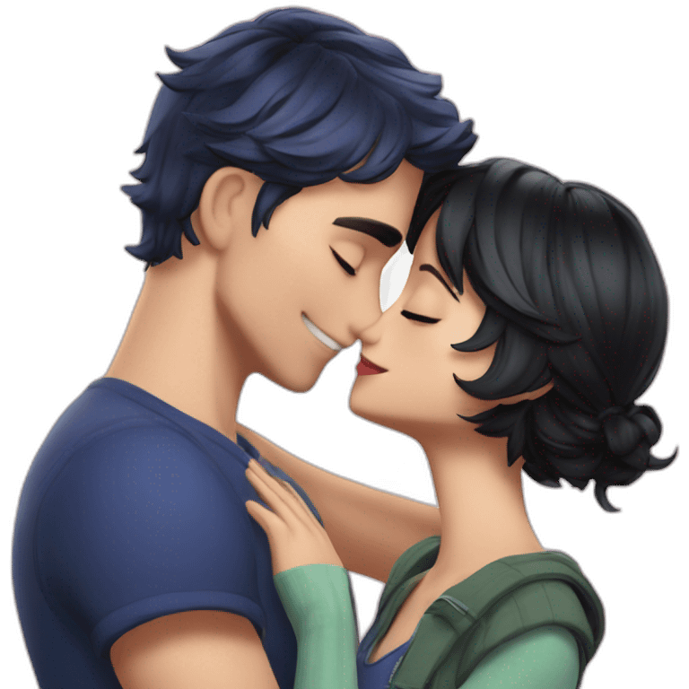 Marinette Kiss Adrien emoji