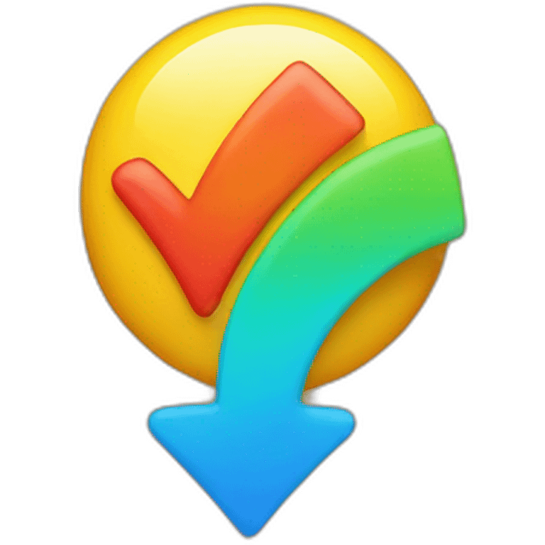 Colorful check mark emoji