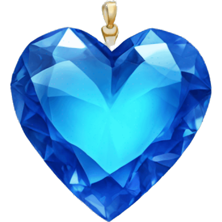 deep blue crystal heart emoji