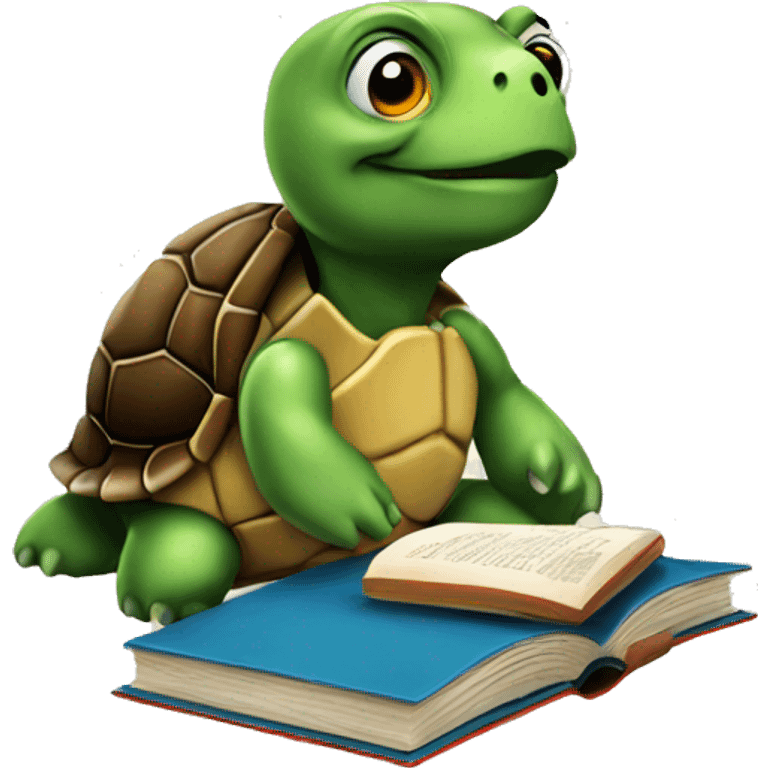 turtle with a book emoji