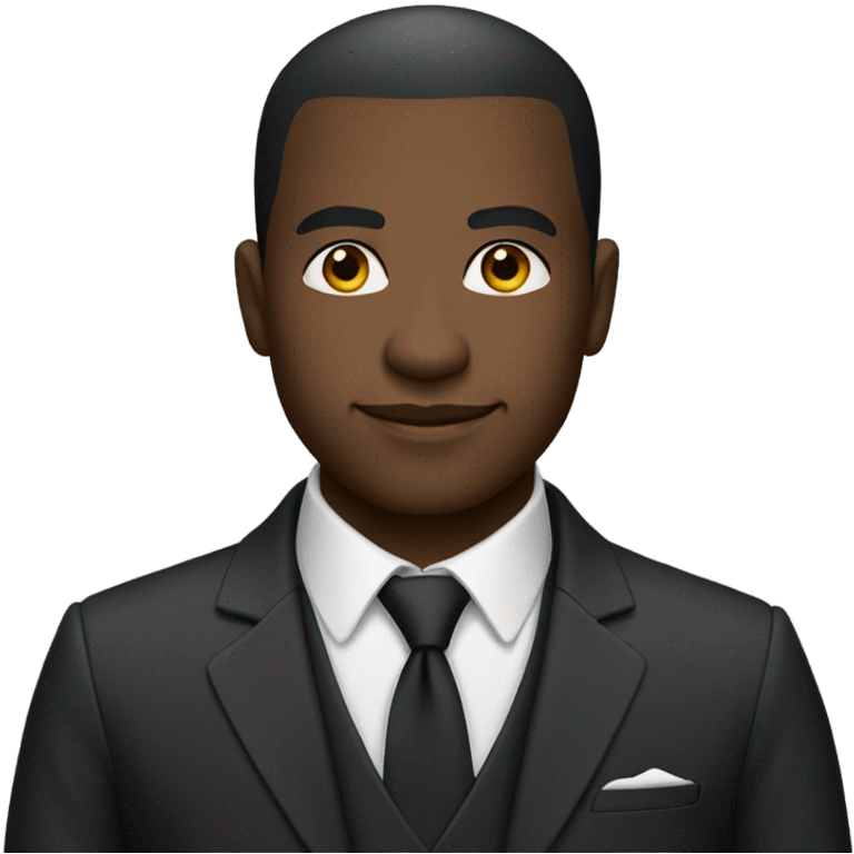 black man in a suit emoji