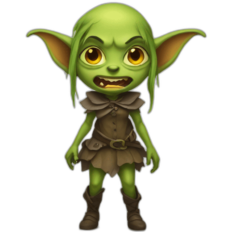 Scary goblin girl emoji