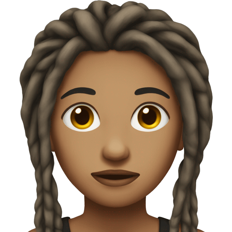 Female dreadlock awake emoji