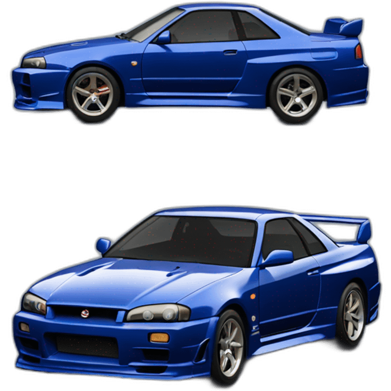 Nissan Skyline GTR V-spec 1999 bleu minuit emoji