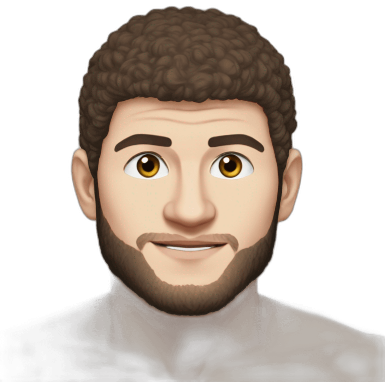 Khabib nurmagomedov qui pointe son doigt vers le ciel emoji