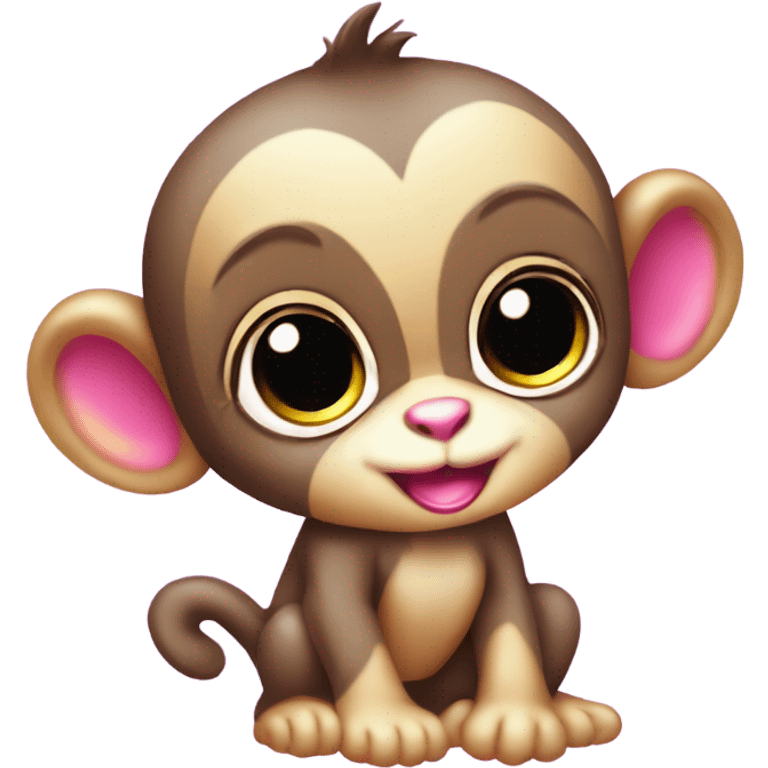 Lisa frank baby monkey emoji