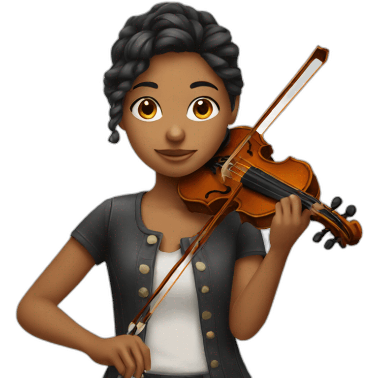 girl with violin emoji