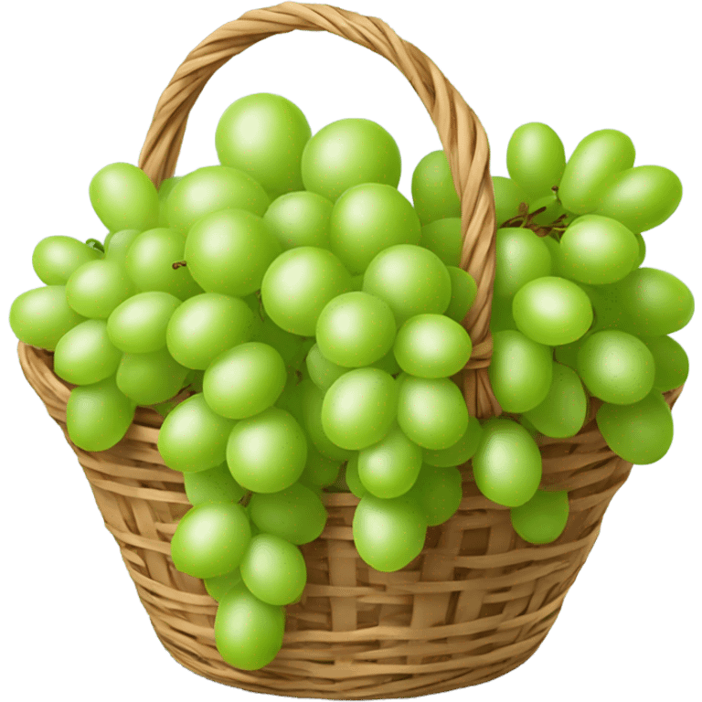 Basket of green grapes emoji