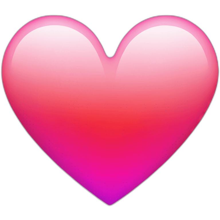 Heart with gradient from red to pink emoji