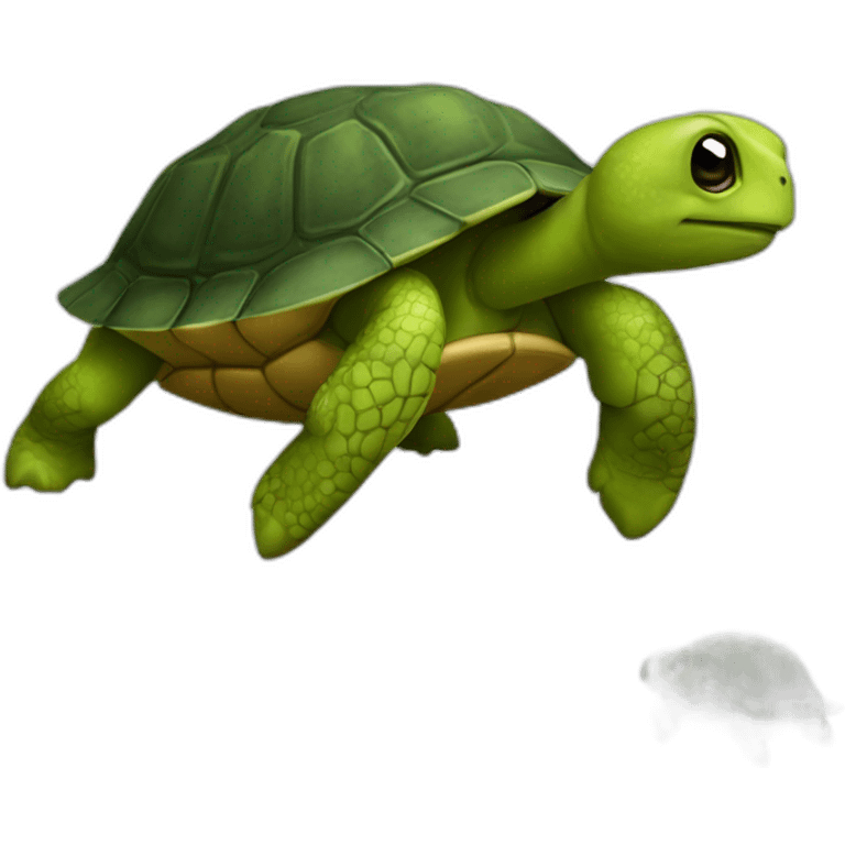 Fourmi sur une tortue emoji