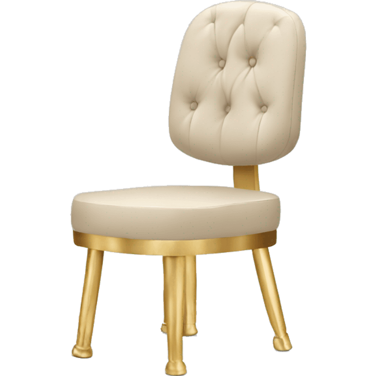 Beige desk chair gold legs, contemporary style emoji