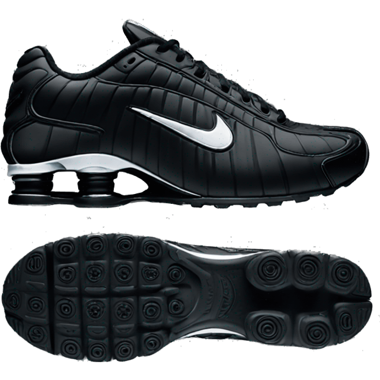 Full black nike shox r4 emoji