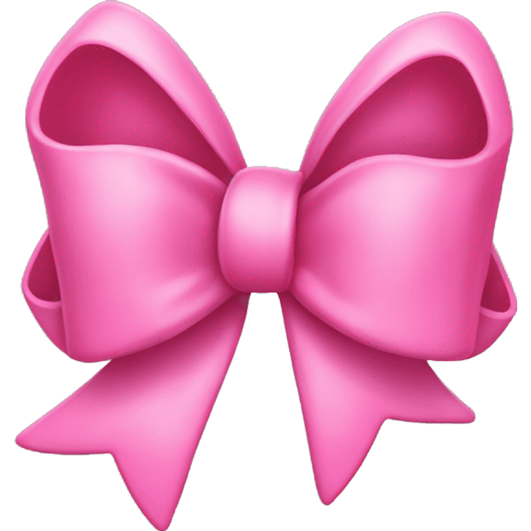 Pink bow with a boot emoji