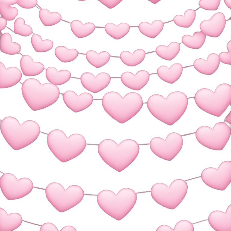 Light pink heart garland emoji