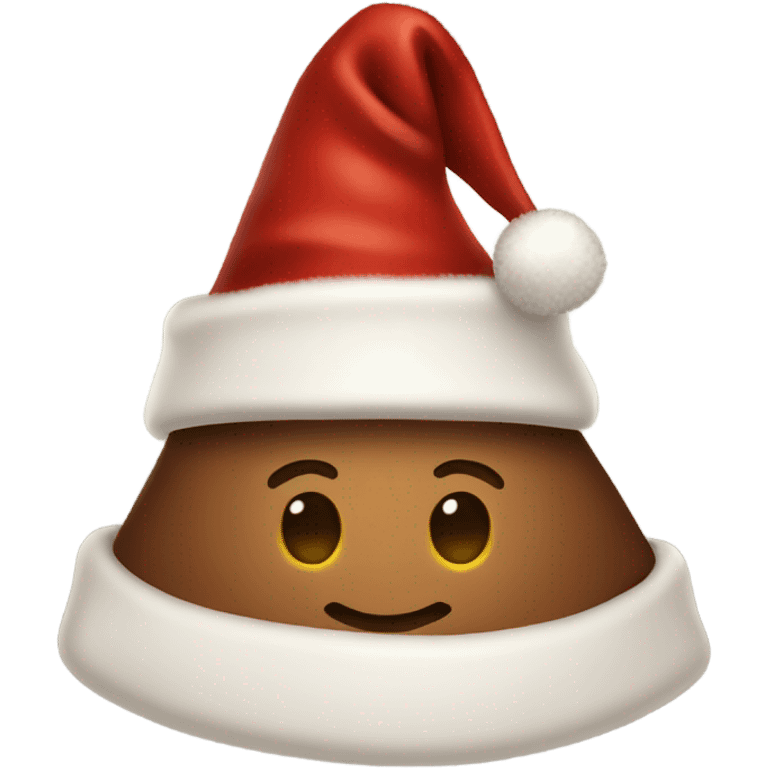 brown santa claus hat with shimmering garland emoji