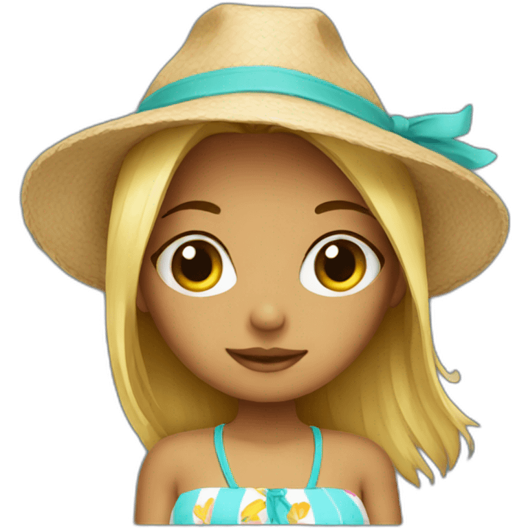 Girl in beach wear emoji